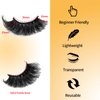 loladook 25 MM Lashes Mink 8D Volume Long Fluffy Mink Lashes D Curl Soft Big Dramatic Strip Fake Lashes 25mm Thick False Eyelashes Pack