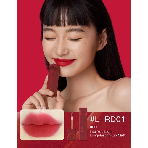 INTO YOU Matte Lipstick Velvet Lip Stain Lip Mud Long Lasting Waterproof Lipstick Lip Gloss Makeup Moisturizing Lipstick for Women (L-Rd01)