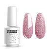 Vishine Gelpolish Professional Manicure Salon UV LED Soak Off Gel Nail Polish Varnish Color Glitter Pink(1353)