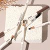 Novo Dual-Ended Waterproof Eyebrow Pencil - Angled Tip for Hair-like Strokes & Precise Shaping, Built-in Spiral Brush, Smudge-Proof, Long-Lasting Brow Pen for Defined, Natural Brows
