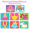 AluAbi Foam Stickers Art Craft for Kids, No Mess Toddler Art Activity - Fun with Foam Unicorns & Princess,Children Travel Toys,DIY Mosaic Sticker Art Craft Kits,Gifts for Boys & Girls Ages 3 4 5 6 7 8