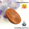 Peach Moonstone Worry Stone Crystals and Healing Stones - Worry Stones for Stress Relief Gifts - Piedra Crystal Fidget for Meditation - Unique Stocking Stuffers and Birthday Gifts for Women, Men