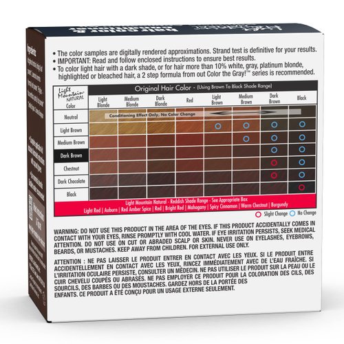 Light Mountain Henna Hair Color & Conditioner - Dark Brown Hair Dye for Men/Women, Organic Henna Leaf Powder and Botanicals, Chemical-Free, Semi-Permanent Hair Color, 4 Oz