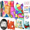 Paint Your Own Yoga Cat Lamp Kit, DIY Cat Crafts Night Light, Arts & Crafts for Kids Age 8-12, Art Supplies Painting Kit, Birthday Easter Party Holiday Gift for Teens Girls Boys Age 3 4 5 6 7 8+