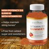 Sugar Free Vitamin D3 K2 Gummies - Vitamin D3 Gummies 5000 IU+K2 MK7 80 mcg, K2 D3 Vitamin Supplement Adults, Vitamin D K2 for Bones, Immune, Heart, Mood, Kosher, Halal, Gluten-Free, Non-GMO, 60 Count