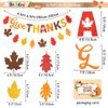 Givethanks Banner, Autumn Party Decoration - Glitter Happy Festival Banner with Maple Leaves, Fall Home Decor Set Givethanks Decorations for Fireplace Thanksgiving Party Supplies