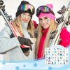 16 Sheets Skiing Temporary Tattoos Winter Party Favors Ski Enthusiast Decor, Gymnastics and Skateboard Birthday Party Supplies, Skiing Party Decorations for Winter Sports Events