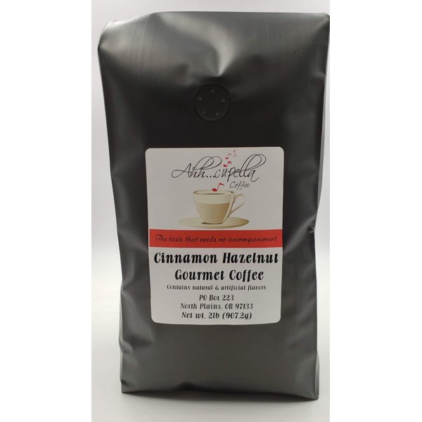 Ahh.Cupella Premium Gourmet Cinnamon Hazelnut Flavored Whole Bean Coffee, 32oz bag