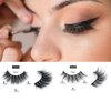 Vôsaidi False Eyelashes, Handmade Luxurious Fake Lashes, Natural Long Black, 5 Pairs with Glue (F860)