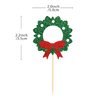 24pcs Glitter Christmas Garland Cupcake Toppers, Merry Christmas Cake Decorations, Xmas Cake Picks for Christmas Party, New Year Ceremony Party Cake Decorations Supplies (Garlands)