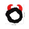 Beaupretty 2 Pack Spa Headband for Women, Devil Horns Facial Headband Face Wash Headband Makeup Cosmetic Shower Soft Hair Band (Black, Red)