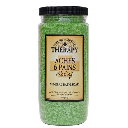 Village Naturals Therapy Aches & Pains Mineral Bath Soak 20 oz