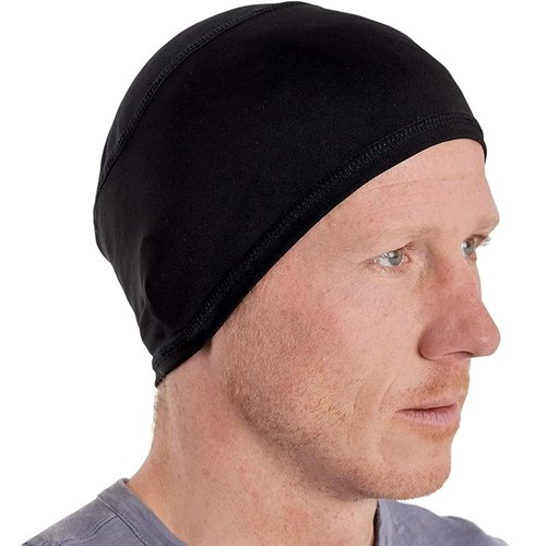 Tough Headwear Cooling Skull Cap for Men - Hard Hat Liner Cycling Caps, Helmet Liner for Motorcycle Black