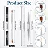 2pcs Hard Gel Nail Brush, French Manicure Brush French Tip Nail Gel Liner Brush, Builder Gel Brushes for Design Nails Dual-Ended Nail Design Brushes Rhinestone Handle Nail Brush Professional Nail Art