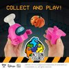 P.M.I. Among Us Action Figure | One of Four 4.5-Inch-Tall Collectibles | Among Us Toys and Playable Mini Toys | Pink Crewmate in The White My Name Chef with Hidden Hat and Hands