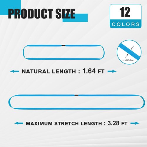 Riakrum 12 Pcs 3.28 ft Trash Can Bands Fits 13 to 30 Gallon Trash Cans Colorful Garbage Can Bands Garbage Bag for Home Office Litter Box Indoor and Outdoor, 12 Colors