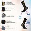 KitNSox Player ID Custom Socks, Womens Mens Cushioned Sport Crew Socks for Soccer Football Black 1 Pair