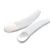 erioctry 100 PCS Mini Cosmetic Spoon Spatula Disposable Makeup Scoop Mask Spoon 2.3'' Plastic Spoon Stick (White)