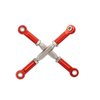 2PCS Treehobby RC Front Rear Metal Adjustable Steering Linkage Servo Link 80-100mm Pull Rod Compatible with traxxas Slash 4x4 5807 Stampede HQ727 1/10 RC Car Upgraded Parts,Red