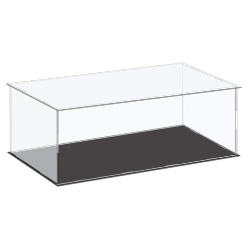 MECCANIXITY Acrylic Display Case Plastic Box Cube Storage Box Clear Small Assemble Dustproof Showcase 16.1x8.3x6.1 Inch for Collectibles Items