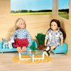 Lori – Living Room Set for Mini Dolls – Furniture for 6-inch Dolls – Dollhouse Accessories – Couch, Table, Rug, Plants – 3 Years + – Urban Living Room Set