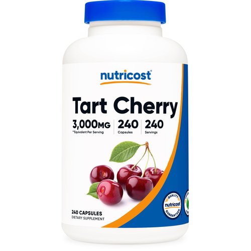 Nutricost Tart Cherry Extract 3000mg, 240 Vegetarian Capsules - Gluten Free, Non-GMO