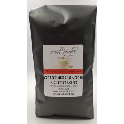 Ahh..Cupella Premium Gourmet Toasted Almond Cream Flavored Ground Coffee, 32oz bag