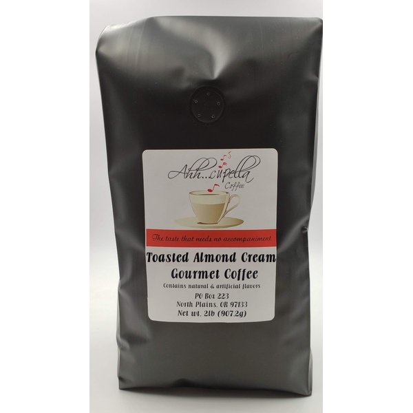 Ahh..Cupella Premium Gourmet Toasted Almond Cream Flavored Ground Coffee, 32oz bag