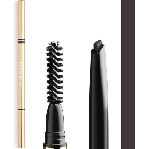 Browluxe Eye Brow Pencil, Ultra Thin Precision Eyebrow Pencil, Long Lasting, Waterproof Eyebrow Makeup, Nourishing Brow Definer Pencil in Shade Ash