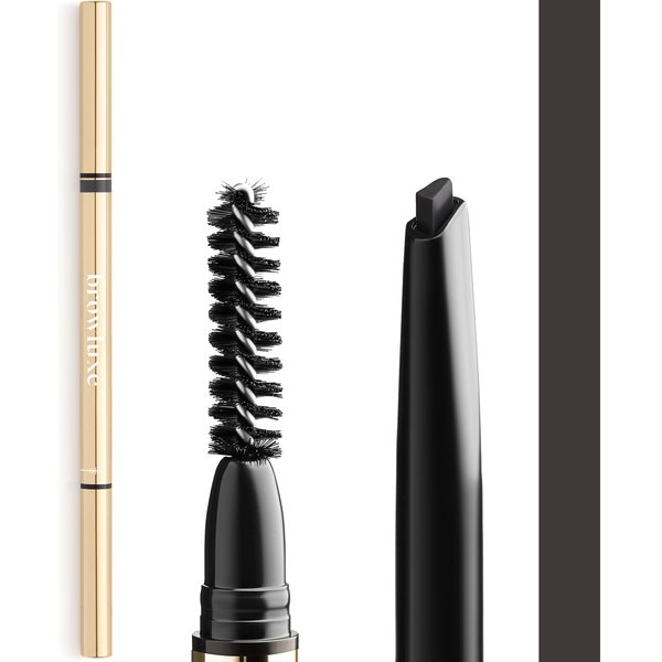 Browluxe Eye Brow Pencil, Ultra Thin Precision Eyebrow Pencil, Long Lasting, Waterproof Eyebrow Makeup, Nourishing Brow Definer Pencil in Shade Ash