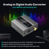 Analog to Digital Audio Converter RCA R/L to Optical with Optical Cable 3.5mmAUX Jack to Digital Toslink and Coaxial Audio Adapter for Soundbar