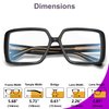 VISOONE Oversized TR90 Blue Light Blocking Glasses Fashion Accessories Non Prescription for Women Harvard