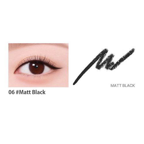 lilybyred Starry Eyes 9 to 9 Gel Eyeliner - K-Beauty, Long-Lasting, Waterproof, Smudge-Proof, 0.5g, 06_Matt Black