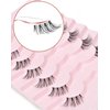 Onlyall Half Eyelashes Corner Lashes Natural Lashes Half Lashes Wispy End Lashes Corner Eyelashes 3/4 Lashes Clear Band Lashes 7 Pairs C03 (6MM-15MM)