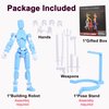 Creative Action Figure with Pose Stand,Building Toy Sets,3D Robot,Lucky Puppet Joints for Boys,Girls,Men,Women,Multi-Jointed Moveable Dummy Desk Decoration,Desktop Ornament for Game Lover (Bluey)