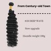 Deep Wave Curly Braiding Hair Extensions Synthetic Curly Crochet Hair High Temperature Fiber Bio Protein Hair (Natural Black 18 Inch 3 Packs 100g)
