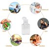 Vinsencoo 50 Pcs 1oz/30ml Mini Plastic Empty Bottles with Flip Cap Portable Travel Size Reusable for Hand Sanitizer Shampoo and Conditioner Baby Shower Weeding Party Favors, clear