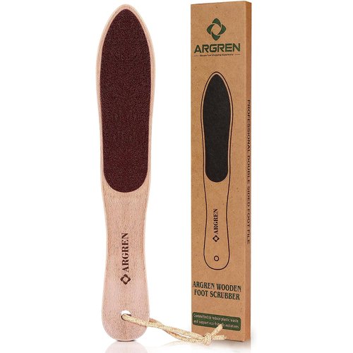 Argren Wooden Pedicure Foot File Tool Foot Scrubber Dead Skin Remover for Feet Callus Remover for Deep Clean Foot Callus Remover for Feet Care
