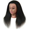 RYHAIR Mannequin Head with Human Hair for Hairdresser Training Braiding Styling Manikin Cosmetology Makeup Manican Doll Display Practice with Stand
