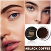 Eyebrow Pomade Brow Gel Pomade,Long Lasting Waterproof and Enhancers Eyebrow Soft Smooth,Eyebrow Makeup Gel with Eyebrow Brush for Girls and Women-Black Coffee