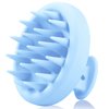 BEAUTLOHAS. Silicone Scalp Massager Shampoo Brush, Shower Scalp Scrubber with Soft Bristles, Scalp Brush for Hair Growth & Dandruff Treatment, Wet Dry Hair Massager for All Hair Types of Women (Blue)
