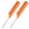 LUXXII (2 Pack) 8" Brown Rat Tail Stainless Steel Pintail Comb Fine-tooth Hair Comb - Heat and Chemical Resistant For All Hair Types