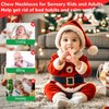 Christmas Chew Necklaces for Sensory Kids, Silicone Gingerbread Man Teething Necklace for Babies Toddlers Adults & Moms, Ideal Chewelry Toy for Autism ADHD Anxiety Fidget Relief (2Pack)