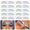 Airbrush Brows Shaping Guides Stickers, Rainbrow Eyebrow Tint Tape Stencils with High Arch/Medium Arch/Flat Brow Options (B-10Pairs per bag)