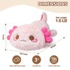 Cuckool Pink Axolotl Stuffed Animals, Microwavable Stuffed Animals Heating Pad for Cramps, Pain Stress Relief, Heatable & Coolable Lavender Scented Plush Toys for Anxiety, Women & Kids Bedtime
