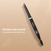VEECCI Diamond Eyebrow Pencil - Quick Fill, Smudge-Proof, Nourishing Formula for Effortless Brows| Flexible Brush Head, Natural & Waterproof Microblading Brow Pen for Women | Precision Tip(Brown)