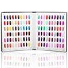 vnjaoi 120 Nail Color Chart Display Book, Plastic Nail Swatches Nail Gel Color Card with 240PCS Natural Colours Replacement Nails Nail Art for Nail Salons, DIY Nail Art at Home (Black)