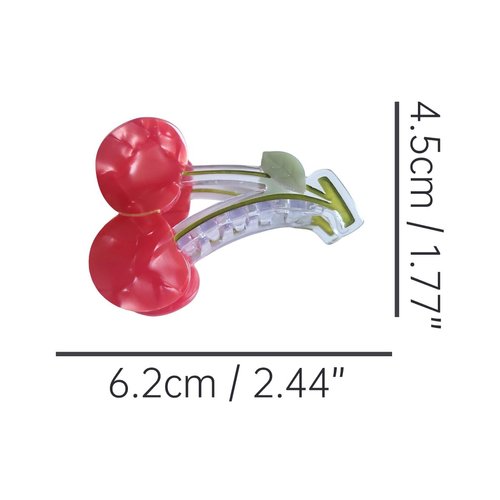 Funny Cherry Hair Clips,Cellulose Acetate Hair Clips,Small Claw Clips for Girl,Hair Accessories