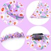 Syhood 6 Pcs Floral Elastic Hair Bandanas Boho Scarf Headband Chiffon Head Kerchief Turban with Hair Clips for Women(Pretty Floral Patterns)