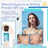 Mineral Sunscreen Setting Powder SPF 50 +,Mineral Brush Powder,Oil Control Setting Powder Sunscreen for Face,Matte Translucent Brush On Sunscreen Powder,Oil Control Lightweight Face Powder for Makeup